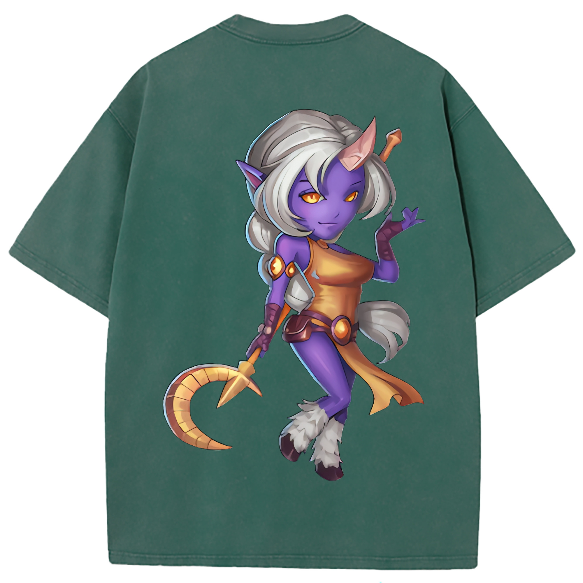 （画像用） リーグ・オブ・レジェンド League of Legends LOL 綿100% ヴィンテージ風 半袖Tシャツ（背面プリント）
